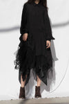 Marc Le Bihan 2590 Collection of Triple Tulle Silk Skirts Handmade in France MLB-2590-HEI Black